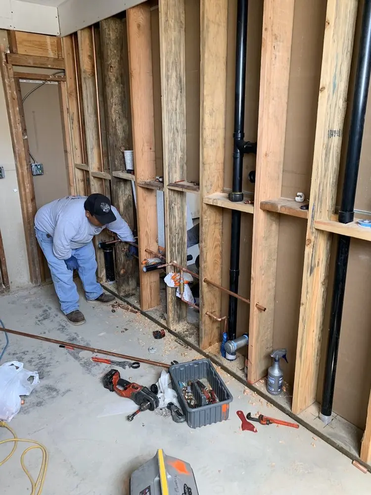 Commercial rough-in plumbing for Gas Line Repair in Goresville